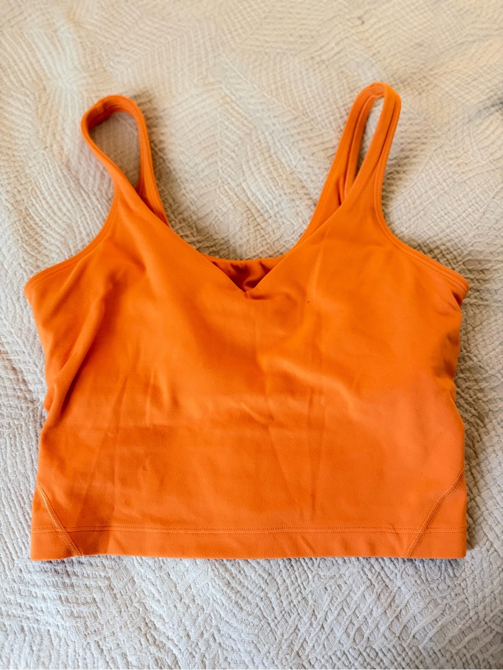 lululemon athletica Bright Orange V-Neck Sports Bralette